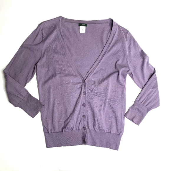J. Crew Sweaters - J Crew Featherweight Cotton Bling-Button Cardigan
